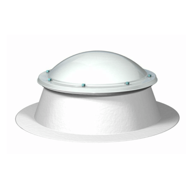 Lichtkuppel rund mit Aufsatzkranz